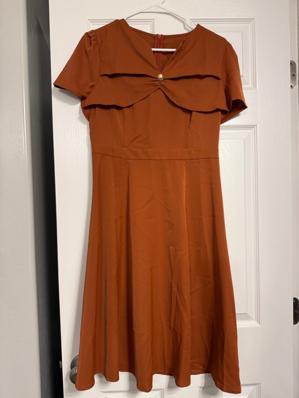 Women’s Rust Short-Sleeve A-Line Dress